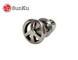 Sunku サンク　Peace Silver Pierce ピース ホイール シルバー ピアス　片耳用　SILVER925 シルバー　SK-196-PEC