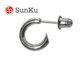 Sunku サンク　SILVER HOOP PIERCE  シルバー フープ ピアス　SMALL SIZE　片耳　SILVER925 シルバー　SK-197-BAR