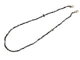 Sunku サンク　 Eyewear Holder BLACK　アイウエアホルダー　メガネストラップ　マスクホルダー　アンティークビーズ　天然石　ブラス