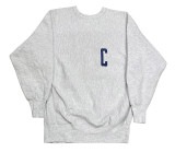 90's CHAMPION チャンピオン REVERSE WEAVE SWEAT　両面ラバープリント　ひび割れプリント　Heather Grey　グレー　size XX-LARGE　リバースウィーブ【