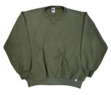90's RUSSELL ラッセル　SWEAT 無地 スウェット MOS GREEN モスグリーン　sizeXXL　Made in USA　アメリカ製　【UESD ユーズド】【中古】【店舗試着不可】