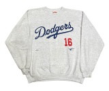 90's NUTMEG MILLS　 Los Angels Dodgers SWEAT NOMO MLB　ドジャース スウェット 野茂　HEATHER GREY　size:L　Made in USA　