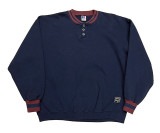 90's RUSSELL ラッセル　RIB LINE SWEAT リブラインスウェット　color：NAVY/BURGUNDY　size：XL　Made in USA　アメリカ製　【VINTAGE ヴ