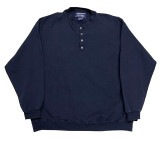 90's L.L. Bean × RUSSELL　LLビーン×ラッセル　HENRY NECK SWEAT ヘンリーネックスウェット　color：NAVY　size：XXL　Made in USA　アメ