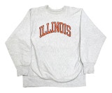 80's CHAMPION チャンピオン ILLINOIS　ラバープリント　トリコタグ　REVERSE WEAVE SWEAT　color:HEATHR GREY size XX-LARGE　リバース