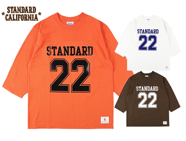 STANDARD CALIFORNIA ヘビーウエイトフットボールロゴTee STANDARD CALIFORNIA Heavyweight Football Logo T 白