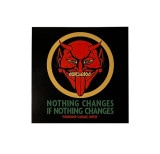 PORKCHOP GARAGE SUPPLY ポークチョップ ガレージサプライ　NOTHING DEVIL STICKER　ノッシングデビル ステッカー　正方形　5.8×5.8cm