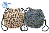 Good On グッドオン　Leopard Tee KINCHAKU レオパード T 巾着　巾着袋　豹柄　H17.5cm×W22cm　2色(IVORY/SMOKY BLUE)