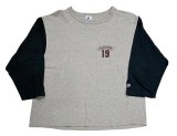 90’s CHAMPION チャンピオン　ラグランTシャツ　color:GRAY/BLACK size:X-LARGE　アメリカ製　BIGSIZE【VINTAGE ヴィンテージ】【中古】【店舗試着不可