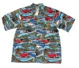 【未使用品】reyn spooner　レインスプーナー　アロハシャツ　車柄シャツ　size:L　半袖