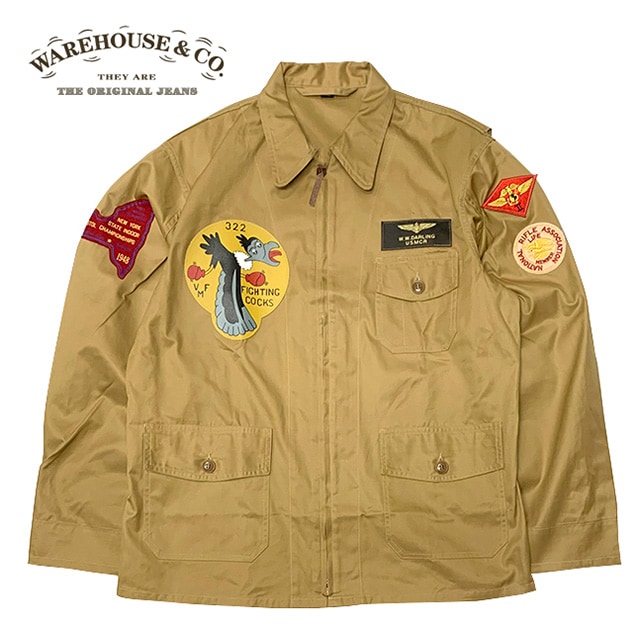 WAREHOUSEウエアハウスLot 2219アップリケサマーフライトジャケット WAREHOUSE ウエアハウス Lot 2219 M-421a JKT アップリケ サマー