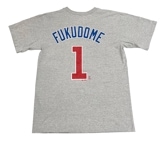 Majestic マジェスティック　BASEBALL TEE　フクドメ　福留孝介　MLB シカゴカブス メジャーリーグ　color:GRAY　size:M　Tシャツ【USED ユーズド】【中古】【店舗