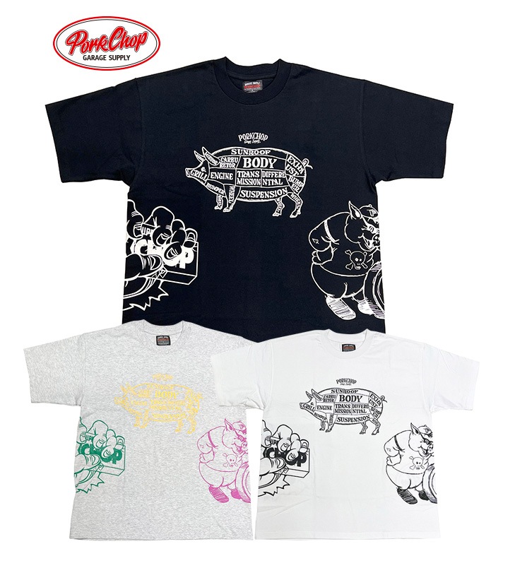 PORKCHOP GARAGE SUPPLY PPS TEE Tシャツカットソー 全3色】 ポークチョップガレージサプライ PORKCHOPGARAGESUPPLY