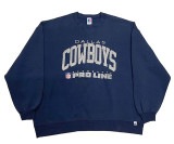 90's RUSSELL ラッセル　NFLパッチプリント　SWEAT スウェット 　NAVY　ネイビー　size:XXL　Made in USA　アメリカ製　【VINTAGE ヴィンテージ】【中古】