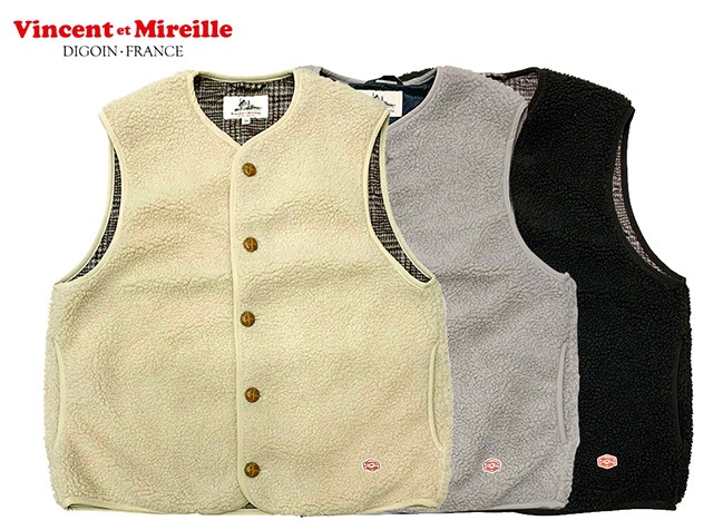 Vincent et Mireille ヴァンソン エ ミレイユ BOA VEST ボア ベスト 3