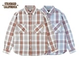 STANDARD CALIFORNIA ����������ɥ���ե���˥���SD Heavy Flannel Check Shirt �إӡ� �ե��ͥ� �����å� ����ġ��ͥ륷��ġ�2��(Blue/Charcoal)��2024FW
