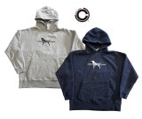 Cloveru �������Х� Labrador Retriver with Cloveru����֥�ɡ����ȥ꡼�С���Japan made Wide Hood Sweat���ѡ�������2����Gray/Navy��