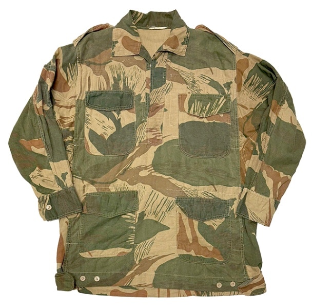 1970-80sパキスタン軍ブラッシュ迷彩スモック L 実物未使用品 60s パキスタン軍 ブラッシュパターン プルオーバー シャツ デニソン