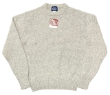 【DEADSTOCK】 80’s　Woolrich ウールリッチ　Crew Neck Sweater クルーネック セーター　col.Gray×White　size:Men's M　Made in B