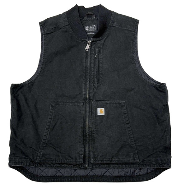 Carhartt カーハート Duck Vest ダックベスト col:BLACK size:2XL 裏
