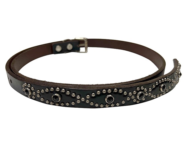 ⭐️HTC⭐️ナローベルト⭐️ターコイズストーン⭐️Dブラウン⭐️30 エイチティーシー Turquoise Narrow Studs Belt | HTC(エイチティーシー