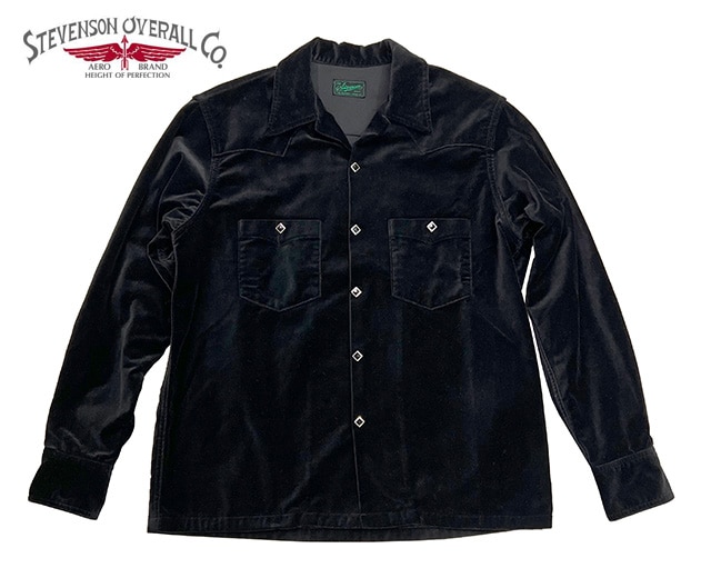 【日本製】 スティーブンソンオーバーオール ウエスタンシャツ ブラック Mサイズ SALE 30%OFF】STEVENSON OVERALL CO. スティーブンソン オーバーオール