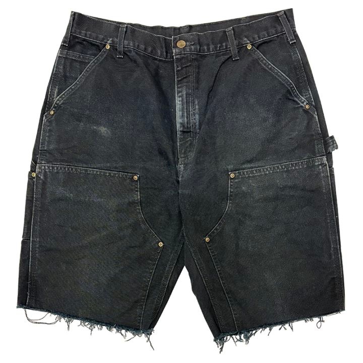 USA製 カーハート ダブルニー ブラック 黒 カットオフ ショーツ w31 Carhartt カーハート Double Knee Cut Off Painter Shorts ダブルニー