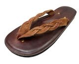 【当店別注】LIGHT MARKER Foot wear ライトマーカー　THREE BRAID BEACH SANDAL レザー ビーチ サンダル　ブラウン×スエード　M/L/LL　ハンドメイド　ト