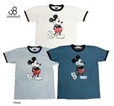 Johnbull ジョンブル　MICKEY MOUSE TEE　ミッキーマウス　リンガー Tシャツ　　3色（WHITE/BLUE/NAVY）　半袖　JT253C07
