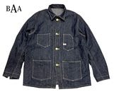 【再入荷】BAA COSTUME MFG.  RAILROADER COAT 　BOW & ARROW　ONEWASH　レイルローダーコート　デニムジャケット　弊社でワンウォッシュ済