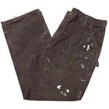 Carhartt カーハート　Double Knee Painter Pants ダブルニー ペインターパンツ　col.BROWN　size:W40×L32表記　ペンキペイント　ダック生地　COTTO