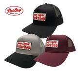 PORKCHOP GARAGE SUPPLY ポークチョップ ガレージ サプライ　O.E. WAPPEN MESH CAP ワッペンメッシュ キャップ　3色(BLACK/BLACK-GRAY/MARO