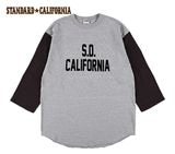 STANDARD CALIFORNIA スタンダードカリフォルニア　SD 88/12 Logo Baseball T　ロゴ ベースボール TEE　Gray　2025FW