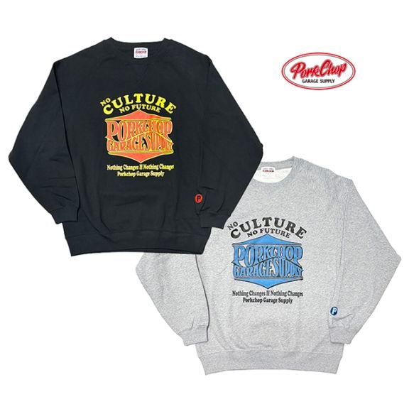 ポークチョップ　ガレージサプライ　スエット　トレーナー ポークチョップガレージサプライ プリント スウェット