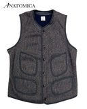 ANATOMICA ���ʥȥߥ���BB VEST FACE BROWN'S BEACH VEST���֥饦�� �ӡ��� �٥��ȡ�580:SALT & PEPPER��2025FW