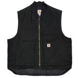 Carhartt カーハート　Duck Vest ダックベスト　col:BLACK　size:2XL-REGULAR　裏キルティング　ダック生地　BIG SIZE ビッグサイズ 【Used ユーズド】