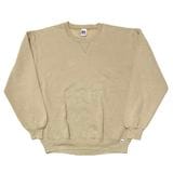 90s　RUSSELL ATHLETIC ラッセル アスレチック　CREW NECK SWEAT クルーネック スウェット　無地　col:BEIGE　size:XLT　Made in USA　アメリカ