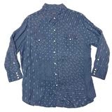 POLO RALPH LAUREN �ݥ� ���ե������PATCHWORK WESTERN LINEN SHIRTS �ѥå���� ���������� ��ͥ� ����ġ�col:DARK BLUE��size:L����ʬµ��LINEN100%����USED �桼���ɡۡ���šۡ�Ź�޻����Բġ�