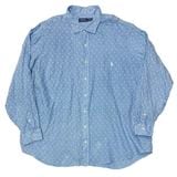 POLO RALPH LAUREN ポロ ラルフローレン　LINEN L/S SHIRTS リネン ロングスリーブ シャツ　錨柄　col:LIGHT BLUE　size:3XB　LINEN100%　B