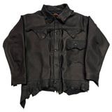 good karma development グッドカルマデベロップメント　DEER SKIN BLACK　LEATHER BLOUSE DAVE　鹿革　レザージャケット　サイズ1
