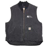 90s　Carhartt カーハート　Duck Vest ダックベスト　col:BLACK　size:2X-LARGE　裏キルティング　ダック生地　Made in U.S.A.　企業ロゴ　BIG SI
