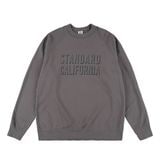 STANDARD CALIFORNIA スタンダードカリフォルニア　SD Pima Crew Logo Sweat　ピマクルーロゴスウェット　Charcoal チャコール 2025FW