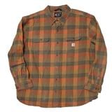 Carhartt �����ϡ��ȡ�WORK SHIRTS �������ġ������å�����col.ORANGE��size:3XL��COTTON100%��LOOSE FIT �롼���ե��åȡ�BIG SIZE��USED �桼���ɡۡ���šۡ�Ź�޻����Բġ�