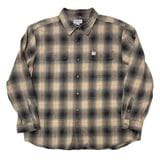 Carhartt �����ϡ��ȡ�WORK SHIRTS �������ġ������å�����col.BEIGE��size:2XL��COTTON100%��ORIGINAL FIT ���ꥸ�ʥ�ե��åȡ�BIG SIZE��USED �桼���ɡۡ���šۡ�Ź�޻����Բġ�