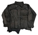 good karma development グッドカルマデベロップメント　DEER SKIN BLACK　LEATHER BLOUSE DAVE　鹿革　レザージャケット　サイズ2