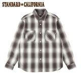 STANDARD CALIFORNIA ����������ɥ���ե���˥���SD Heavy Flannel Check Shirt���إӡ��ե��ͥ� �����å�����ġ�Charcoal ���㥳���� �ͥ륷��ġ�2025FW