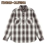 STANDARD CALIFORNIA スタンダードカリフォルニア　SD Heavy Flannel Check Shirt　ヘビーフランネル チェックシャツ　Charcoal チャコール ネルシャツ