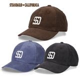 STANDARD CALIFORNIA スタンダードカリフォルニア SD Corduroy Logo Baseball Cap　コーデュロイキャップ　3色（Brown/Charcoal/Blue）