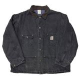 80sCarhartt ϡȡMichigan Chore Coat ߥ祢ȡcol:BLACK DENIMsize:XX-LARGE֥󥱥åȥ饤ʡMade in U.S.A.VINTAGE ӥơۡš
