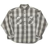 80s　FIVE BROTHER ファイブブラザー　COTTON PLAID L/S SHIRT コットン プレイド ロングスリーブシャツ　col:GRAY　size:2XL　Made in U.S.